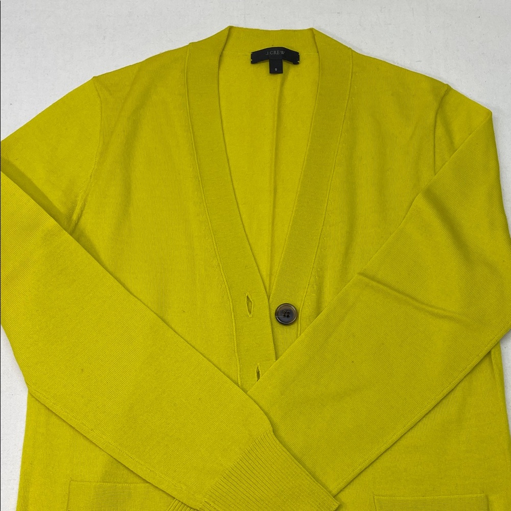J. Crew Women’s Mustard Yellow Cardigan Sweater- 100% Merino Wool